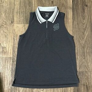 Peloton Gray Collared Top Size L